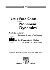 Nonlinear Dynamics”