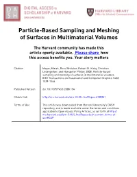 Particle-Based Sampling and Meshing of Surfaces in Multimaterial Volumes