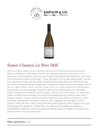 Soave Classico Le Rive DOC