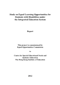 Study on Equal Learning Opportunities for Students with Disabilities Under the Integrated Education System