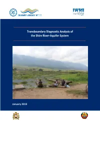 Transboundary Diagnostic Analysis of Shire River-Aquifer System
