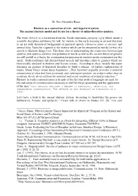 And Hypertext System. the Ancient Rhetoric Model and Its Use for At