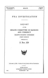 Fha Investigation