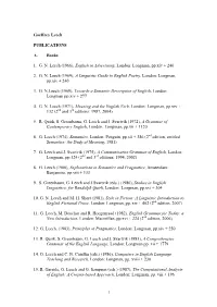 Geoffrey Neil Leech Summary of Curriculum Vitae April 1994