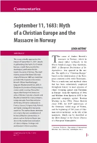 Myth of a Christian Europe and the Massacre in Norway