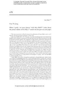 The Correspondence of CG Jung and Erich