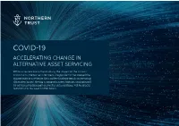 COVID-19: Accelerating Change in Alternative Asset Servicing
