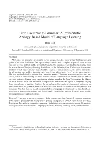 From Exemplar to Grammar: a Probabilistic Analogy-Based Model of Language Learning