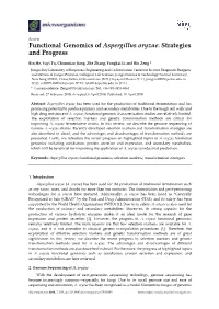 Functional Genomics of Aspergillus Oryzae: Strategies and Progress