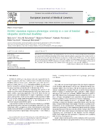 HUWE1 Mutation Explains Phenotypic Severity in a Case of Familial Idiopathic Intellectual Disability