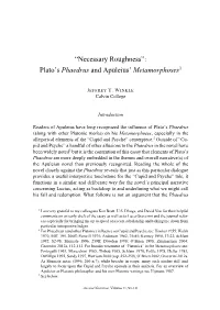 Plato's Phaedrus and Apuleius' Metamorphoses1