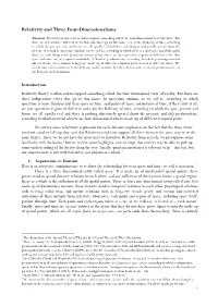 Relativity and Three Four Dimensionalism
