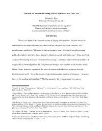 Towards a Communal Reading of Paul: Galatians As a Test Case”