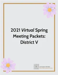 2021 Virtual Spring Meeting Packets: District V