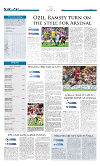Ozil, Ramsey Turn on the Style for Arsenal