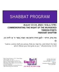 Shabbat Program