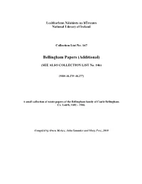 Bellingham Papers (Additional)