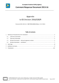 Comment-Response Document 2013-16