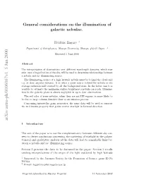 General Considerations on the Illumination of Galactic Nebulae