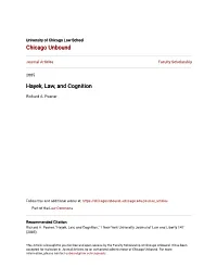 Hayek, Law, and Cognition