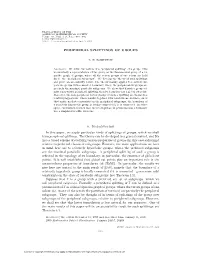PERIPHERAL SPLITTINGS of GROUPS 0. Introduction in This
