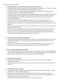 Questions Re: Ardrossan Upgrade 1. Why Has There