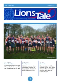 The Lions Tale February 2020 from the Chair a Bit of Rambling from Our