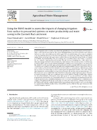 Using the SWAT Model to Assess the Impacts of Changing Irrigation From