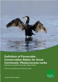 Definition of Favourable Conservation Status for Great Cormorant