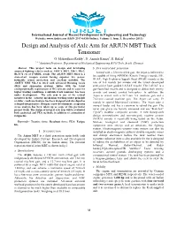 Design and Analysis of Axle Arm for ARJUN MBT Track Tensioner G
