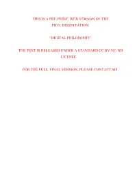 Digital Philosophy”
