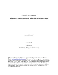 “Exceptional and Unimportant”? Externalities, Competitive Equilibrium, and the Myth of a Pigovian Tradition
