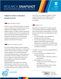 Indigenous Values in Education Benefit Everyone