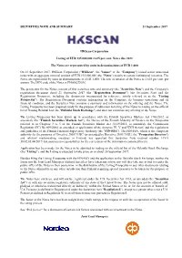 SECURITIES NOTE and SUMMARY 21 September 2017 Hkscan