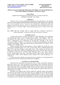 Studies on Some Gastropods and Echinoderms of the Shallow Water in the Intertidal Zone Between Ras Mohamed and Dahab at the Red Sea, Egypt