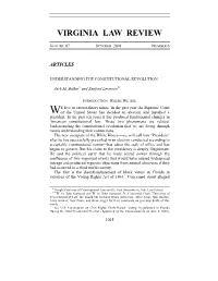 Understanding the Constitutional Revolution