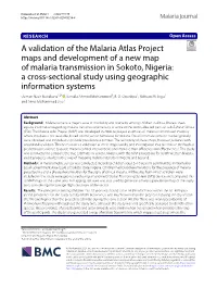 A Validation of the Malaria Atlas Project Maps and Development of a New Map of Malaria Transmission in Sokoto, Nigeria: a Cross