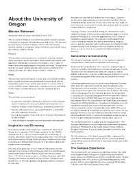 About the University of Oregon 1