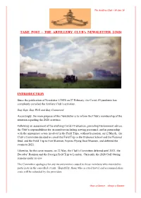 Artillery Club's Newsletter 2 of 2020 ( 05 Jun
