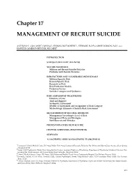 Chapter 17 Management of Recruit Suicide
