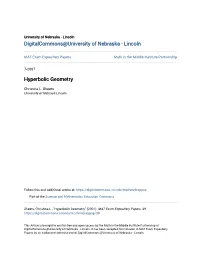 Hyperbolic Geometry