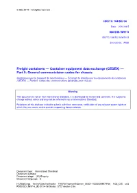 ISO 9897 Chassis Standard