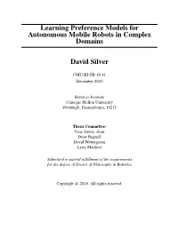 Learning Preference Models for Autonomous Mobile Robots in Complex Domains