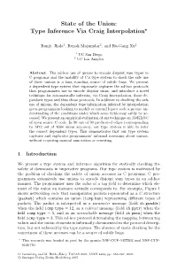 State of the Union: Type Inference Via Craig Interpolation