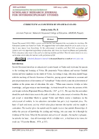 CURRICULUM AS CONCEIVED by SWAMI DAYANAND Anurag Asija