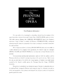 Phantom Notes Outline