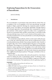 Deploying Panpsychism for the Demarcation of Panentheism