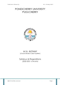 M.Sc. Botany (CBCS)