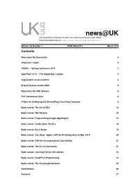 News@UK the Newsletter of UKUUG, the UK’S Unix and Open Systems Users Group Published Electronically At