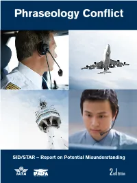 Phraseology Conflict – Sids/Stars Survey Report